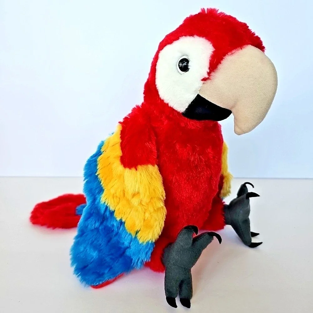 Wild Republic Scarlet Macaw Red Parrot Stuffed Animal Plush Toy Bird 11